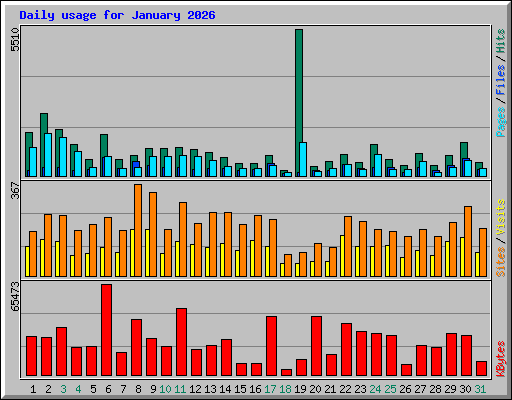 Daily usage for January 2026
