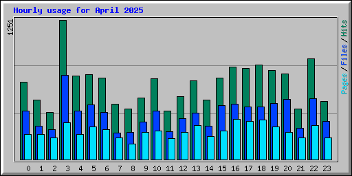 Hourly usage for April 2025